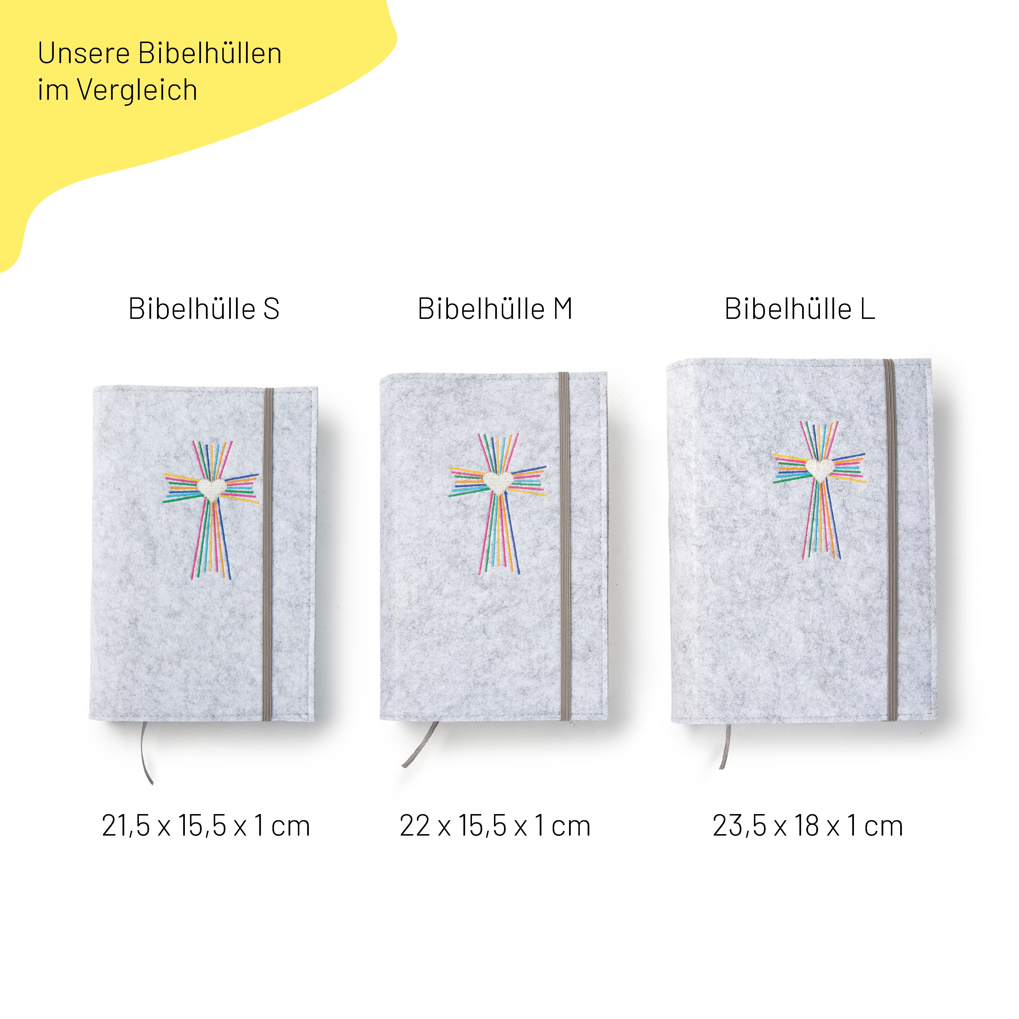 Bibelhülle | Herz & Kreuz | S