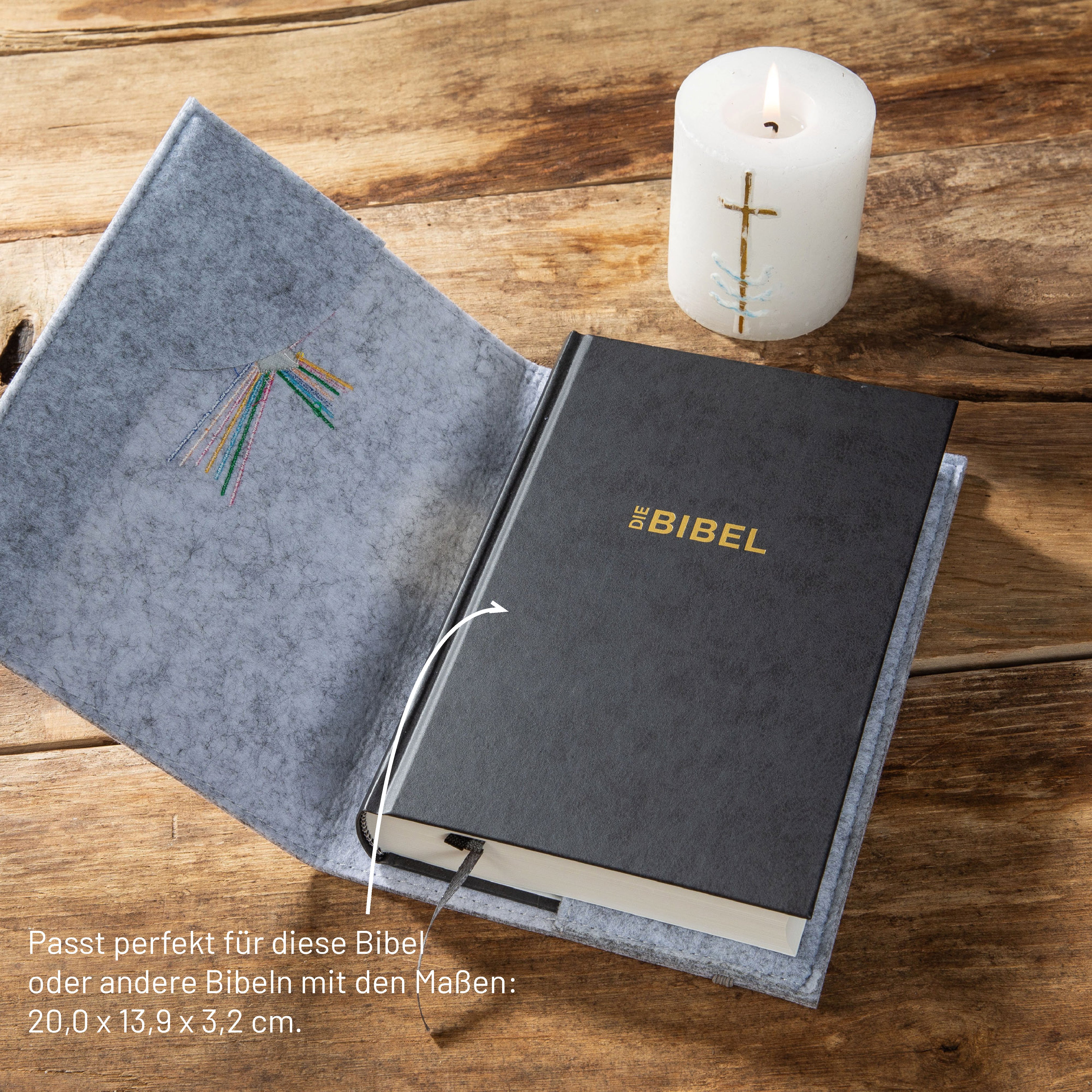 Bibelhülle | Herz & Kreuz | S