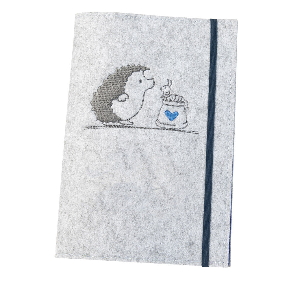 U-booklet & vaccination card cover HEDGEHOG | felt
