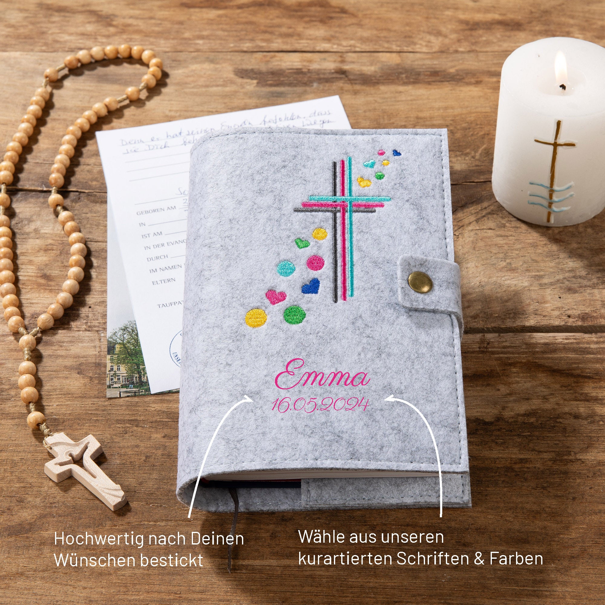 Hymn and Prayer Book Cover CROSSES | Felt