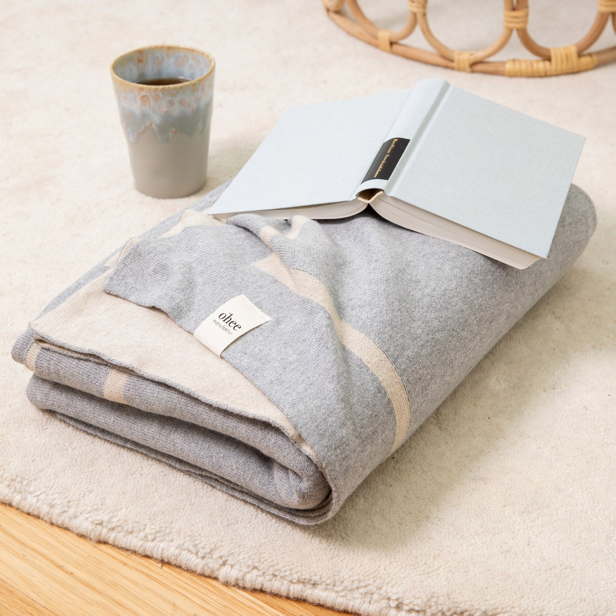 Two-tone reversible blanket ELEGANT | 100% cotton | 150x200cm