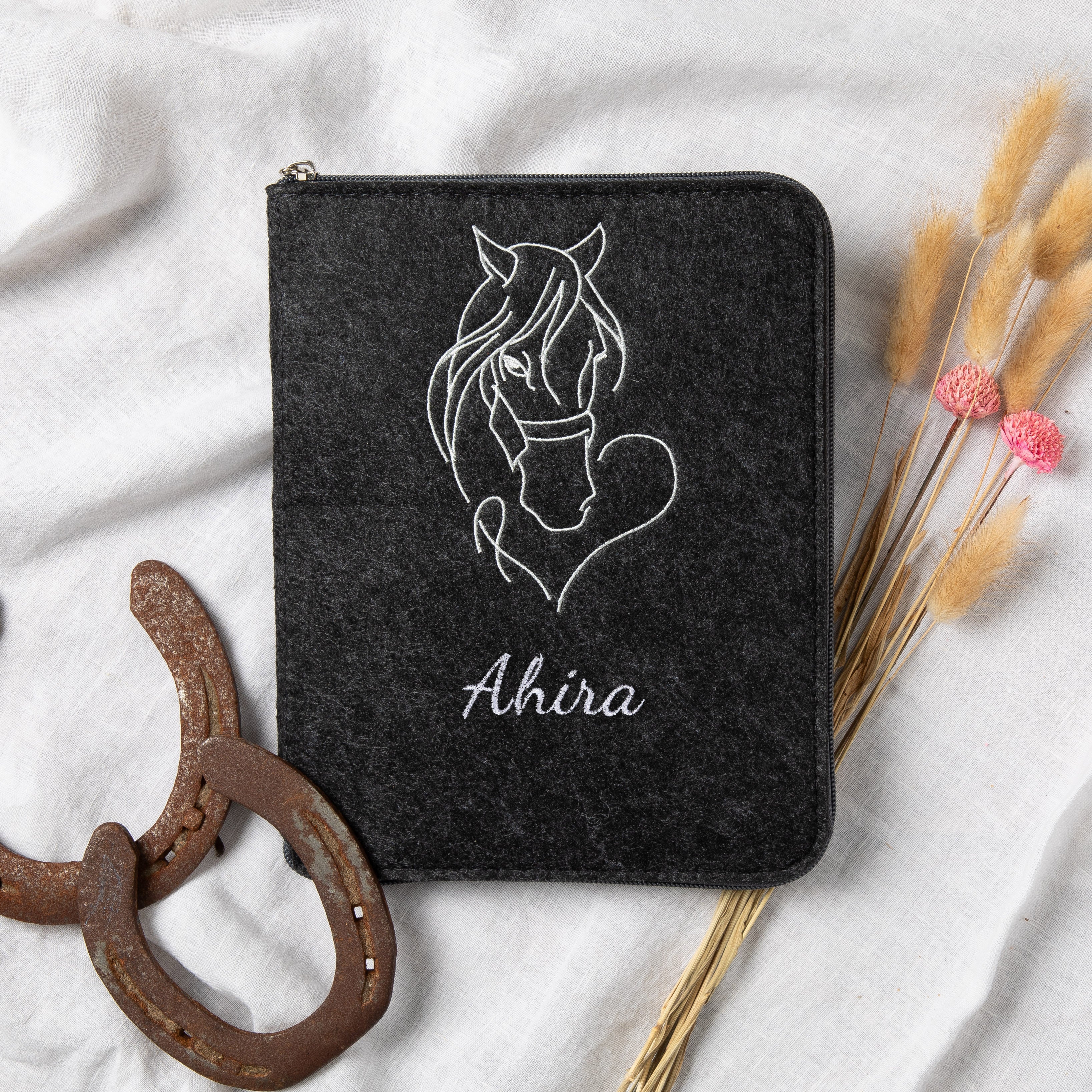 Equine Passport Cover HORSE | Felt