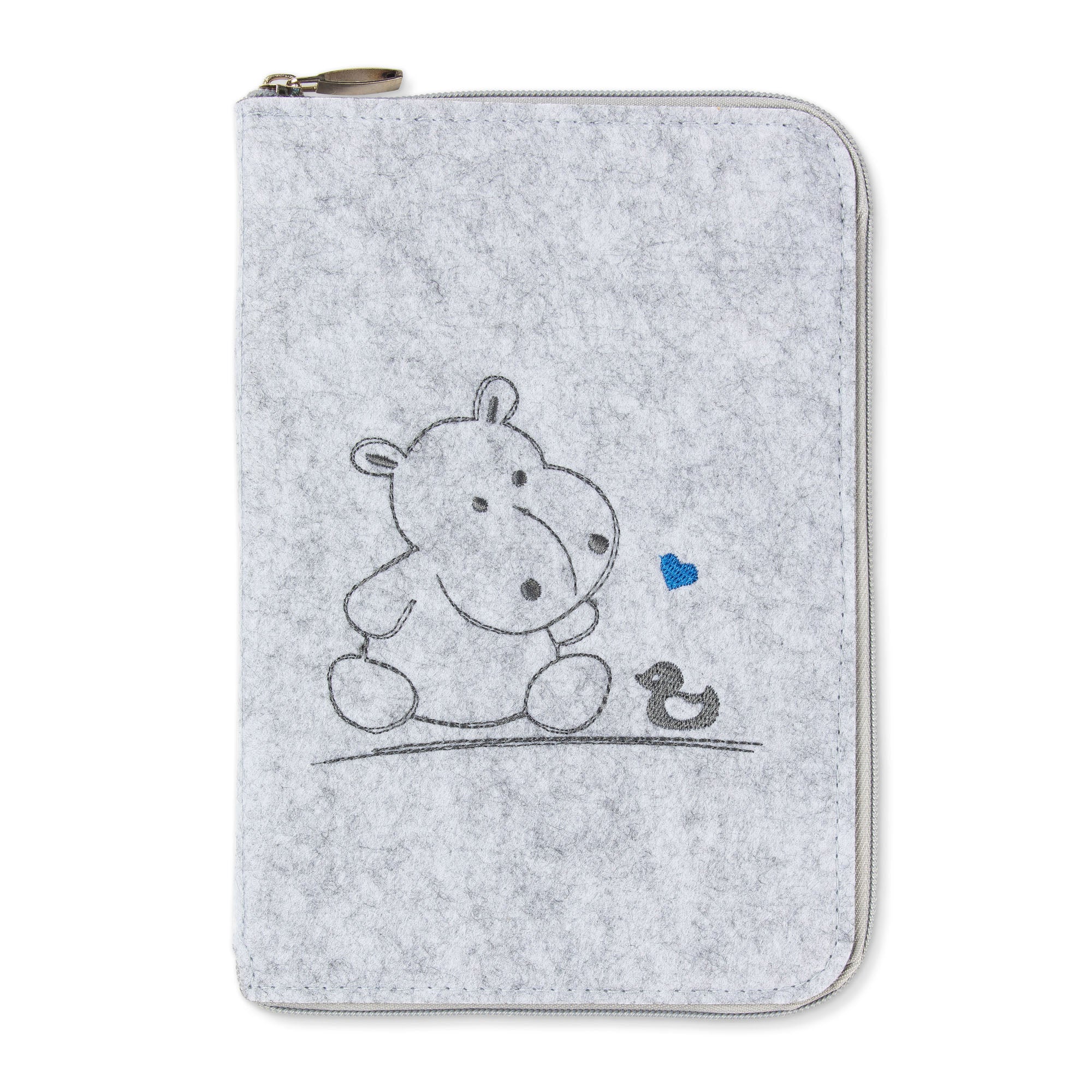 U-booklet & vaccination card cover HIPPO & DUCK | felt