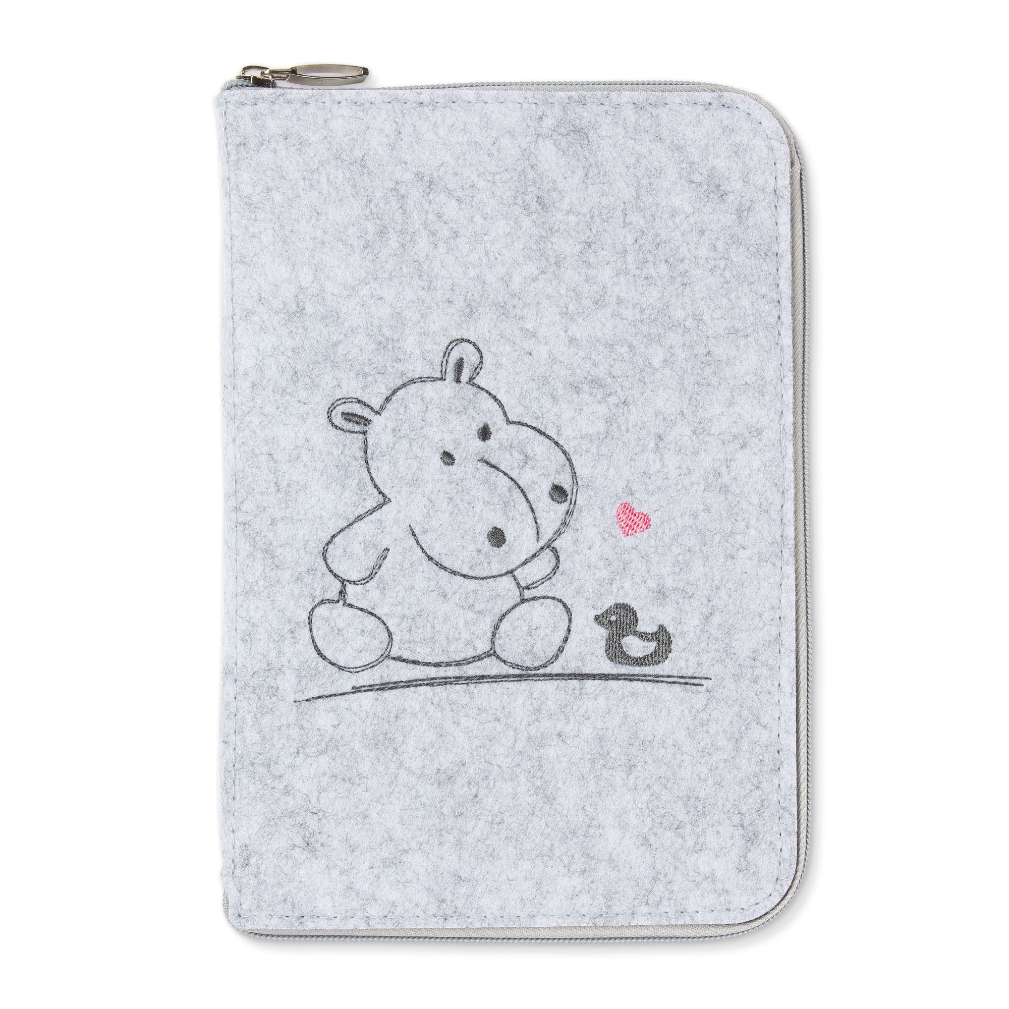 U-booklet & vaccination card cover HIPPO & DUCK | felt