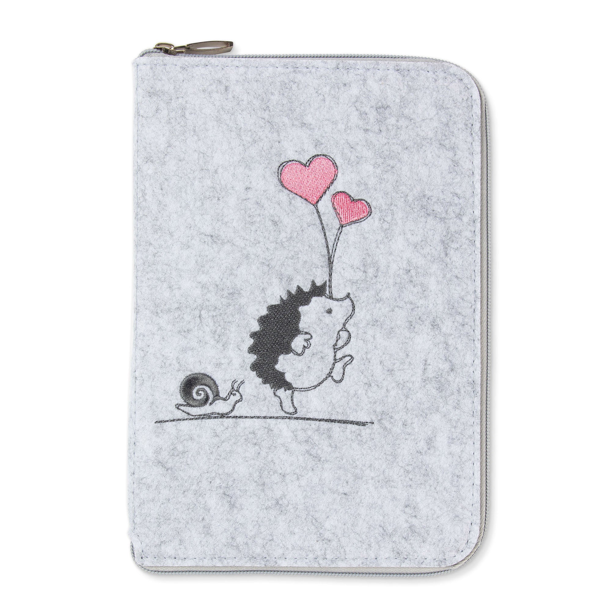 U-booklet & vaccination card cover HEDGEHOG & SNAIL | felt