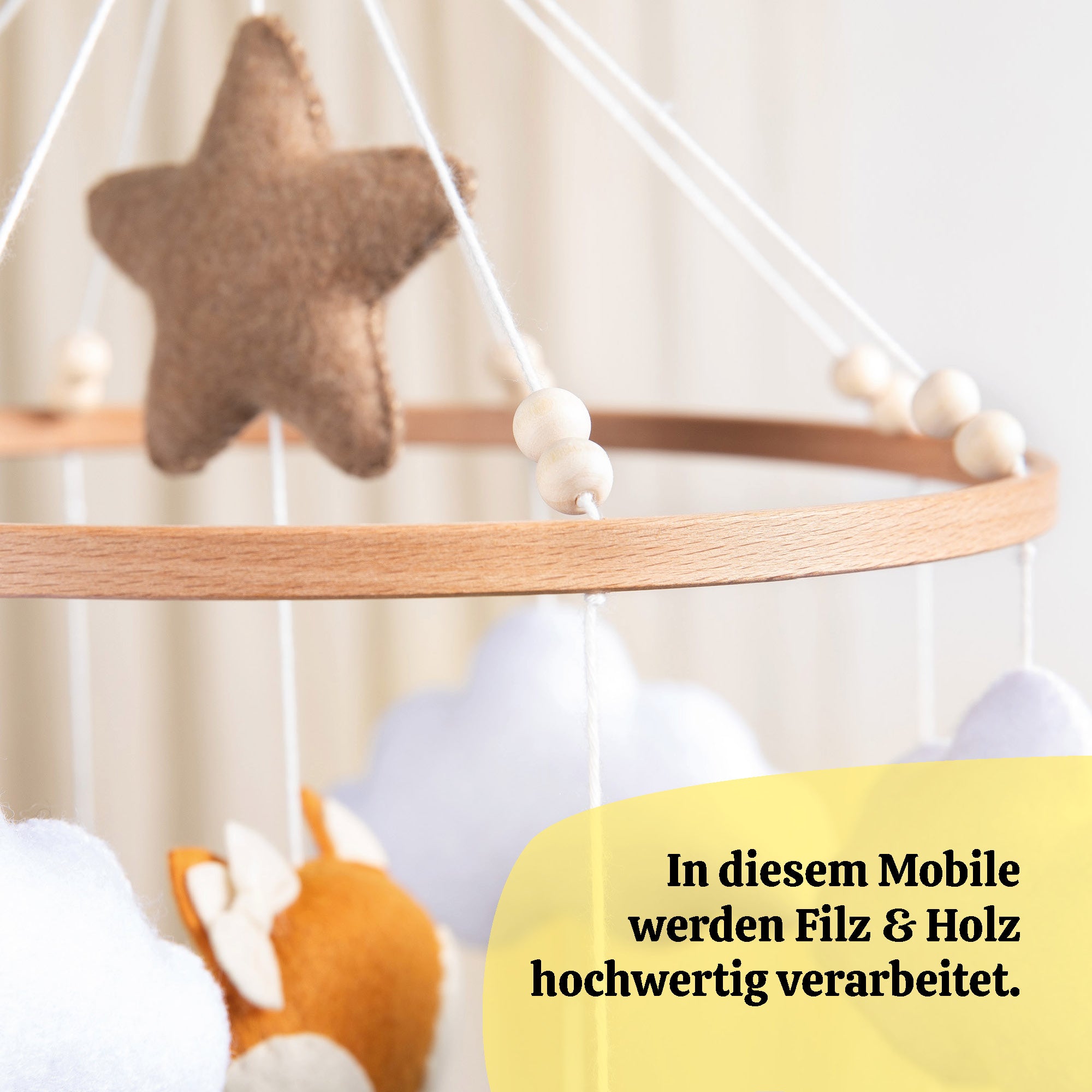 Baby Mobile FUCHS & STERNE I Filz