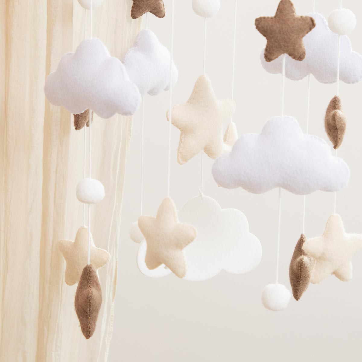 Baby Mobile CLOUDS & STARS I Felt