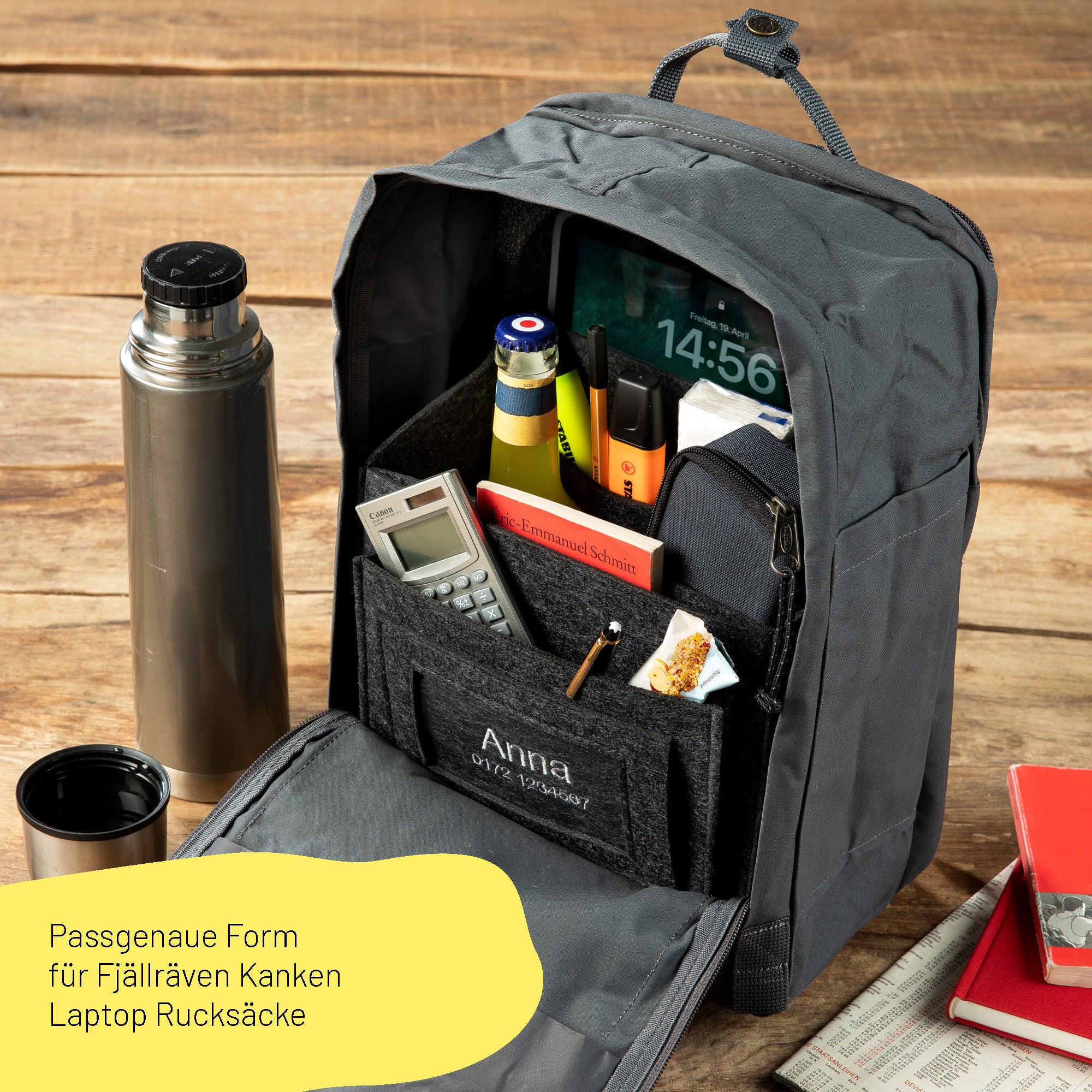 Rucksack Organizer | Filz | 3 Größen