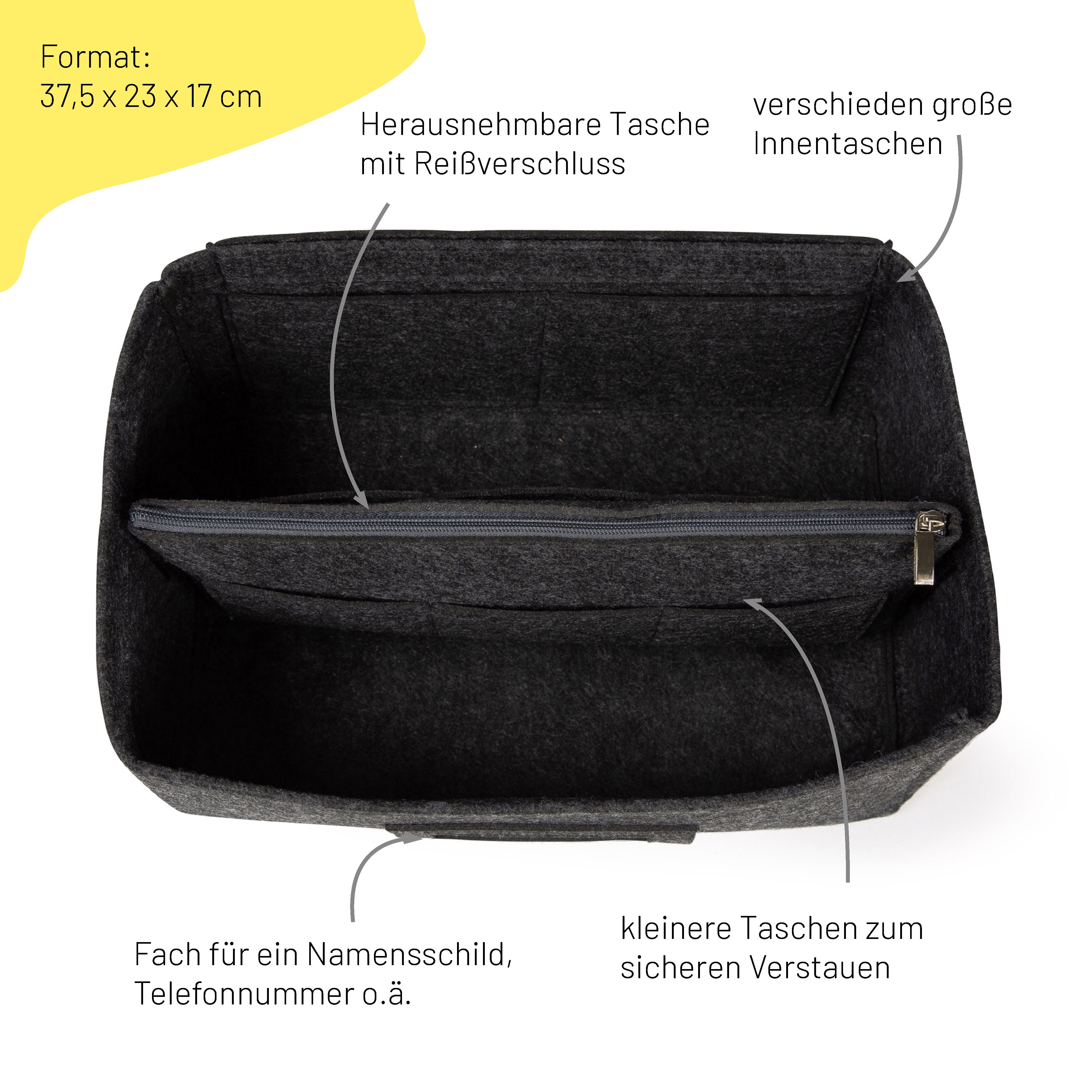 Taschenorganizer XXL | Filz