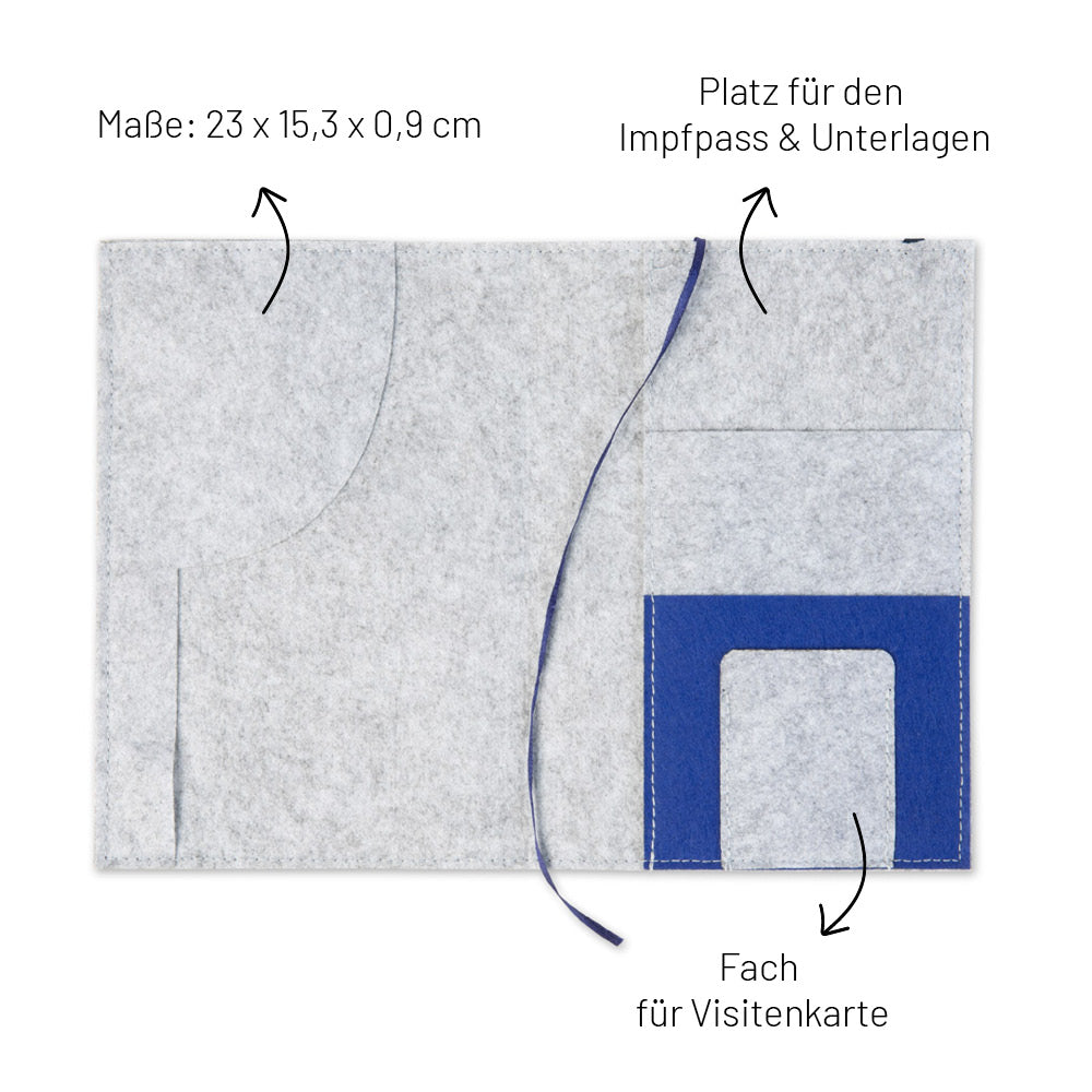 U-Heft & Impfpass Hülle IGEL | Filz